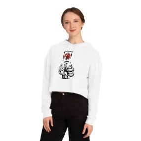 Anime-Inspired Hoodie Women's Cropped Sweatshirt with Kawaii Fox Design