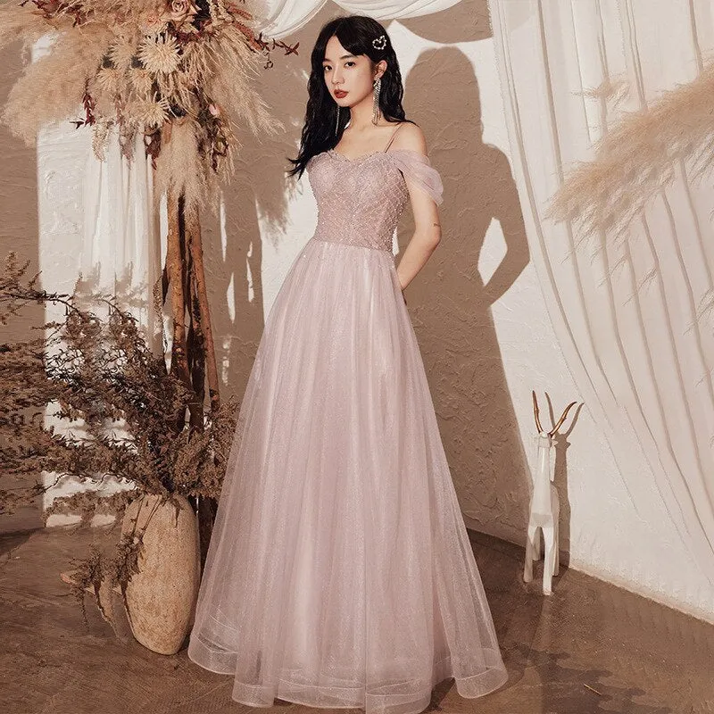 Arrival Sweet Pink Banquet Dresses Women Bandage Spaghetti