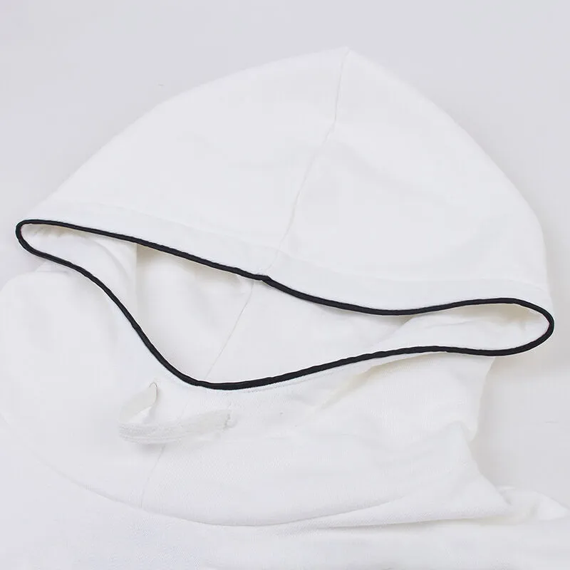 Athletic White Retro Hoodie