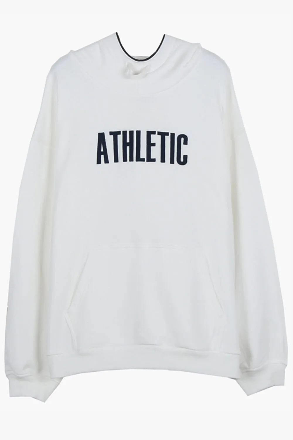 Athletic White Retro Hoodie