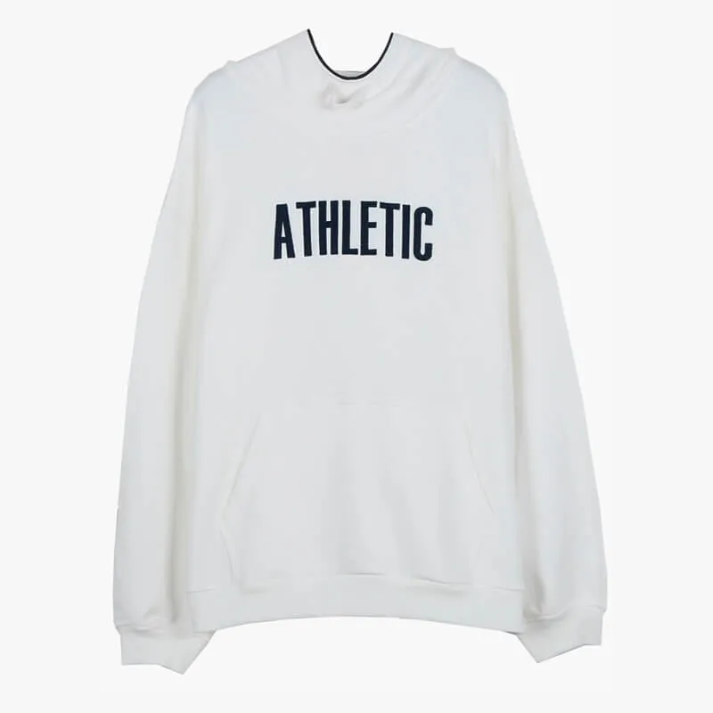 Athletic White Retro Hoodie