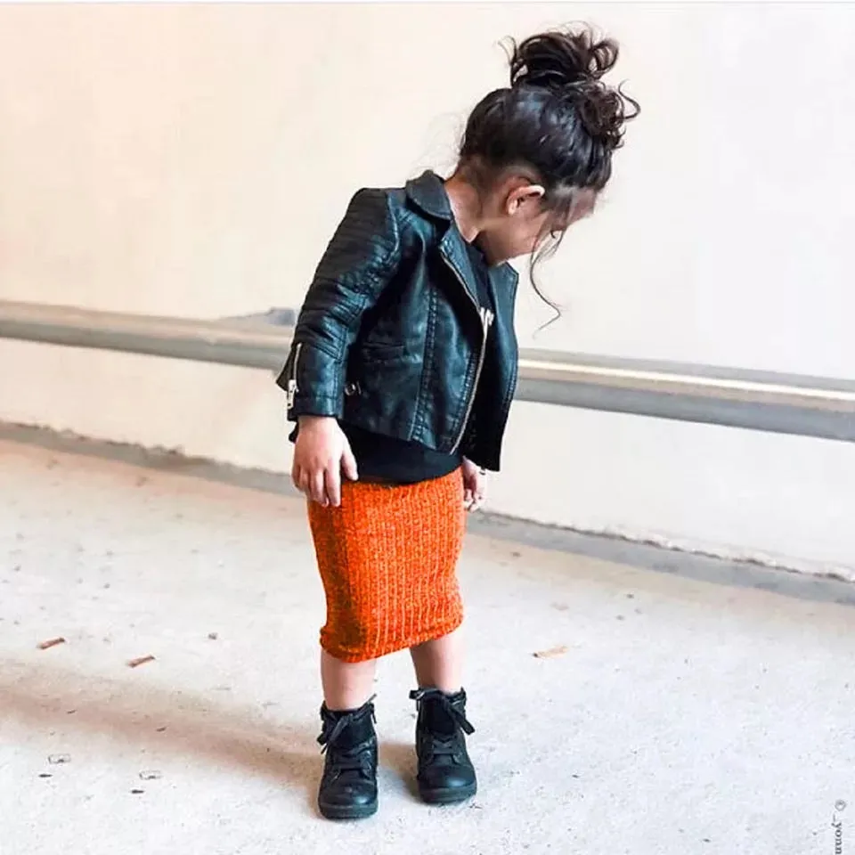 Autumn Icon Ribbed Skirt