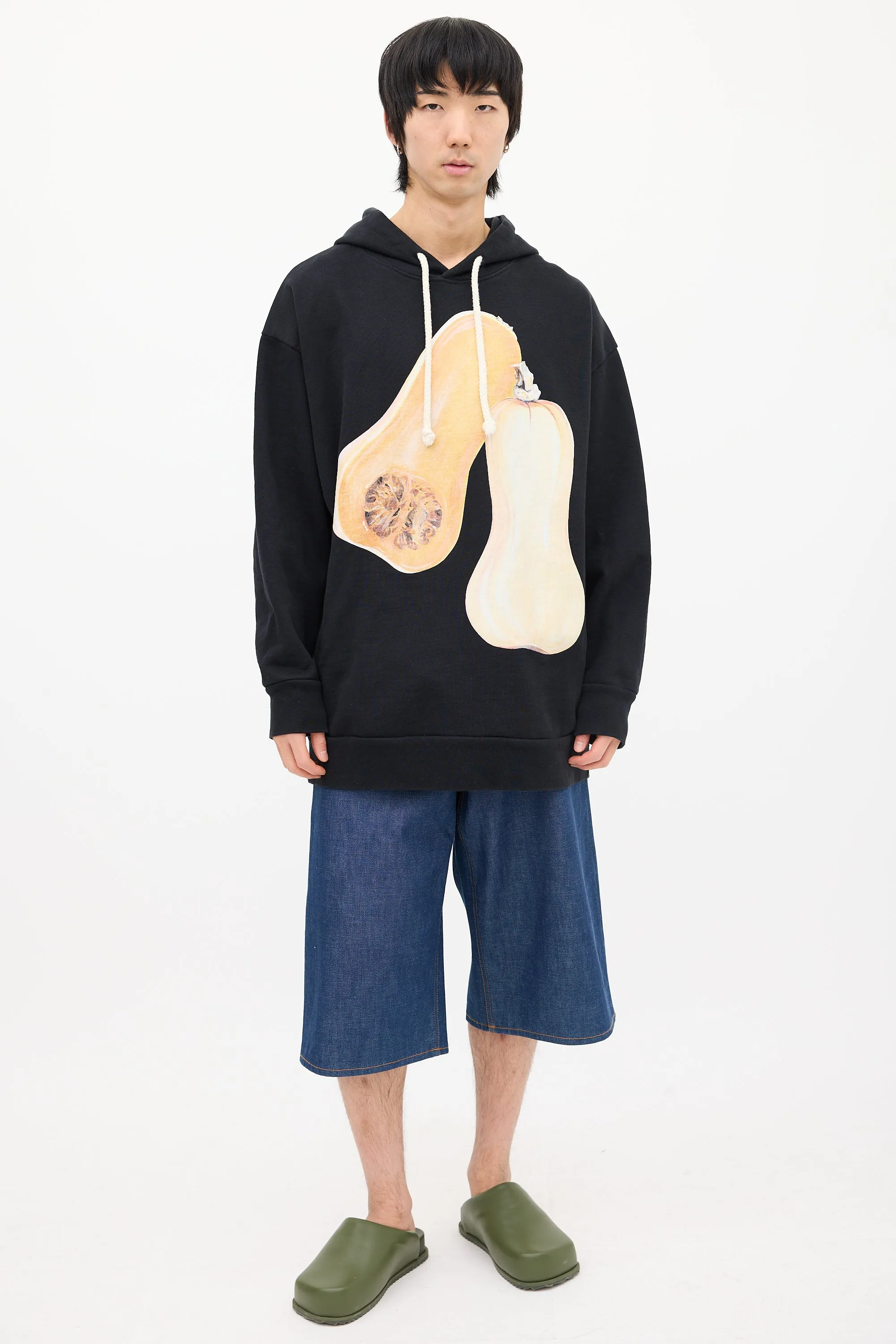 Black & Yellow Squash Graphic Hoodie