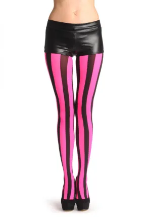 Bright Pink & Black Stripes Bright Pink & Black Stripes