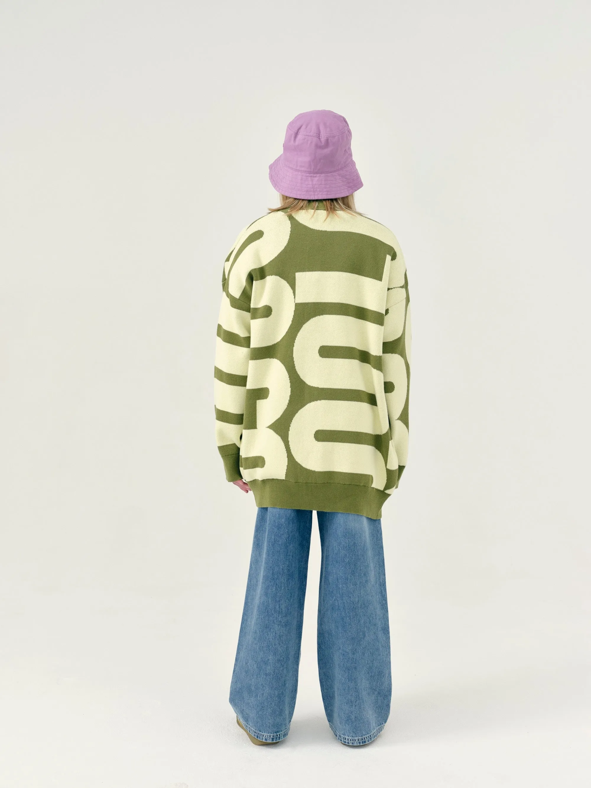 Cardigan Jacquard Sage Lemongrass
