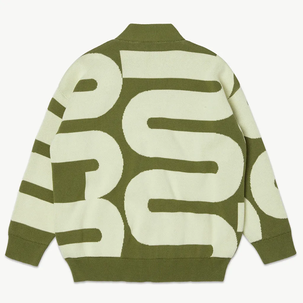 Cardigan Jacquard Sage Lemongrass