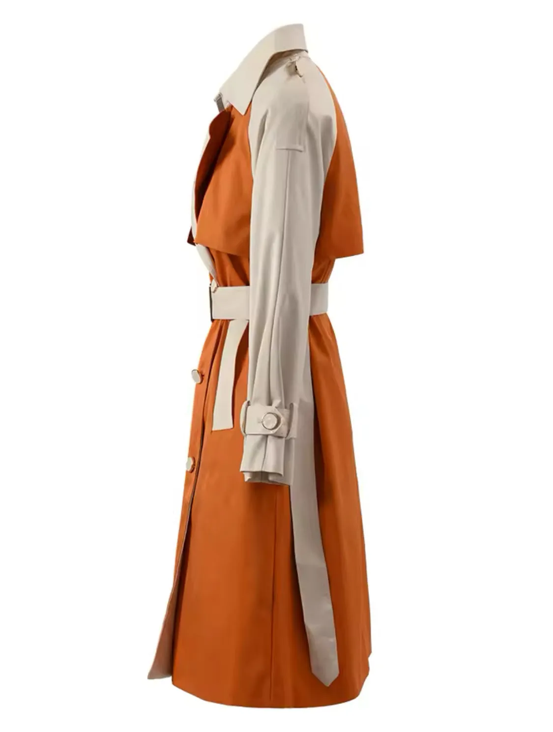 Classic Color Block Trench Coat