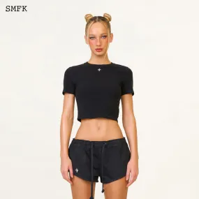 Compass Cross Classic Sporty Tights Tee In Black