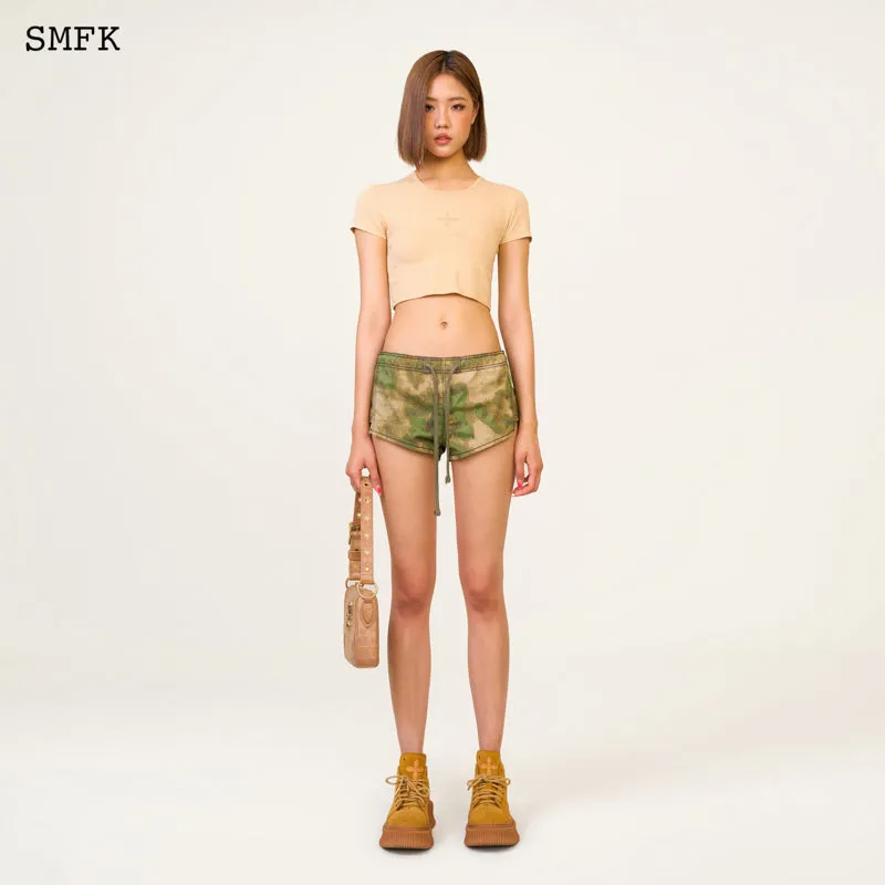 Compass Cross Classic Sporty Tights Tee In Sand