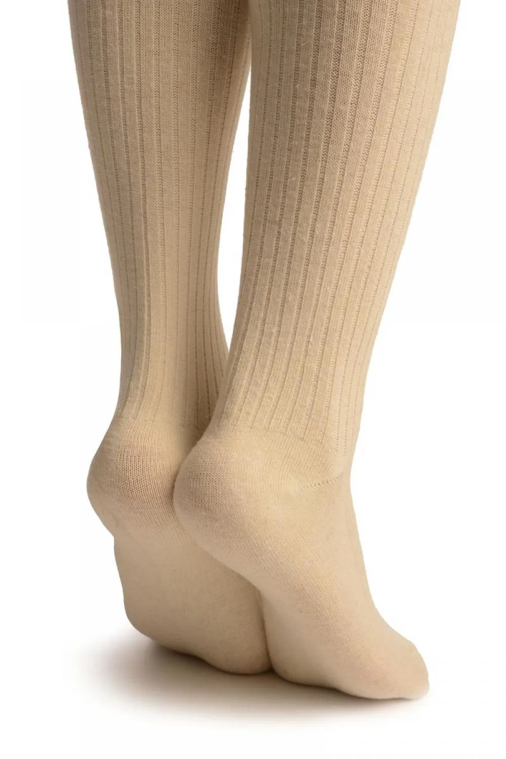 Cream Pinstripes Merino Wool Blend