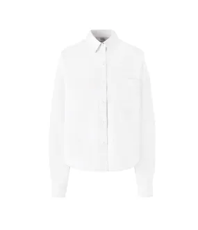 Cropped Boxy Short Length Shirt in White
