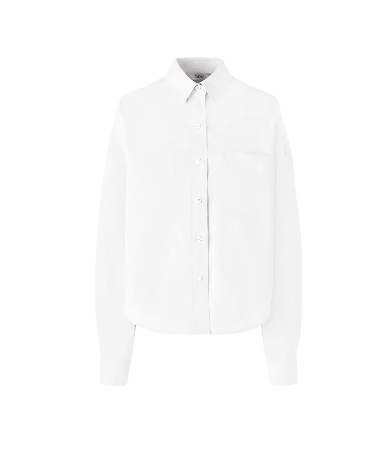 Cropped Boxy Short Length Shirt in White