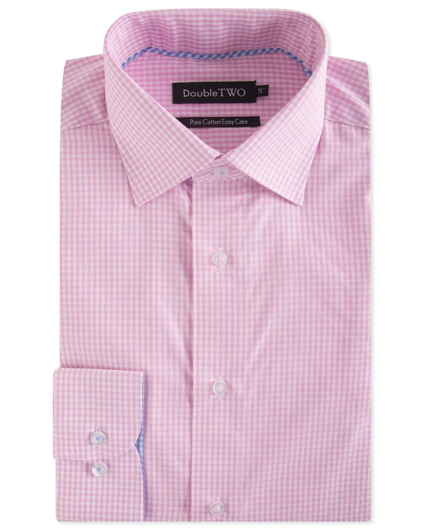Double Two Mens Big Size Pure Cotton Easy Care LS Formal Shirts (SAW19)