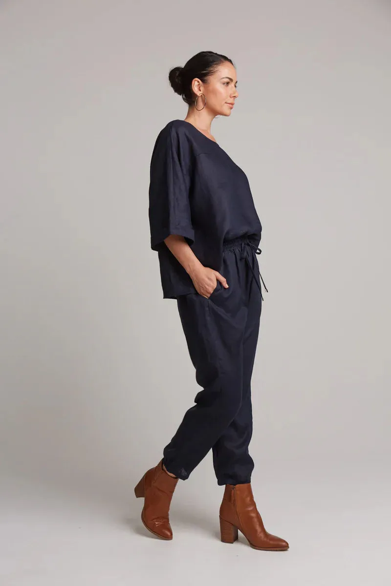 Eb & Ive 'Studio Relax Pant' - Navy