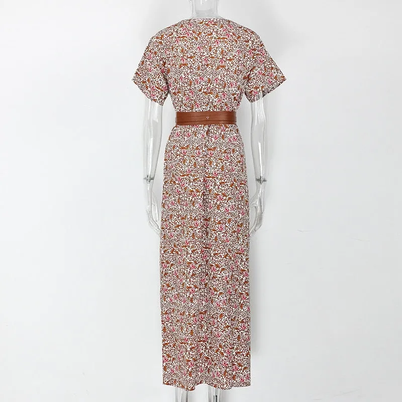 Elegant High Slit Beach Robe Dress