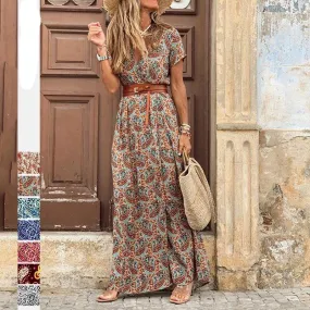 Elegant High Slit Beach Robe Dress
