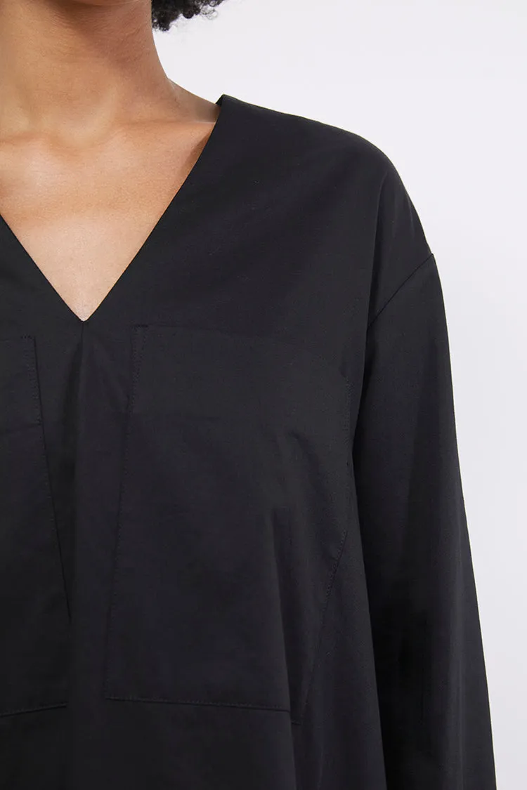 Embellished lace-trimmed V-neck cotton shirts