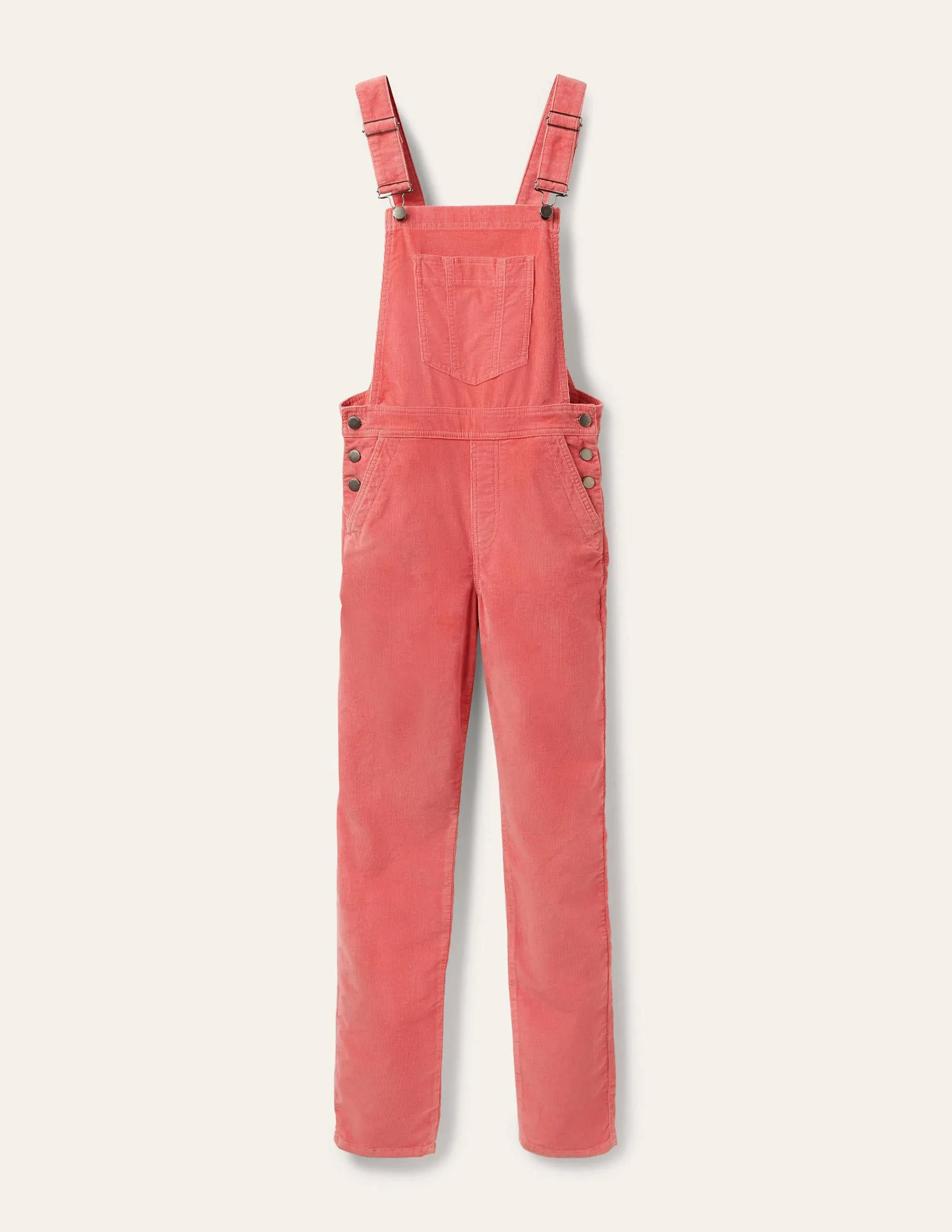 Girlfriend Dungarees-Dusty Red Cord