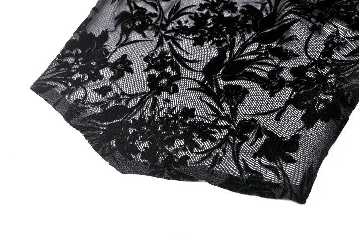 Gothic Sexy Off-Shoulder Velvet Lace Top TW611