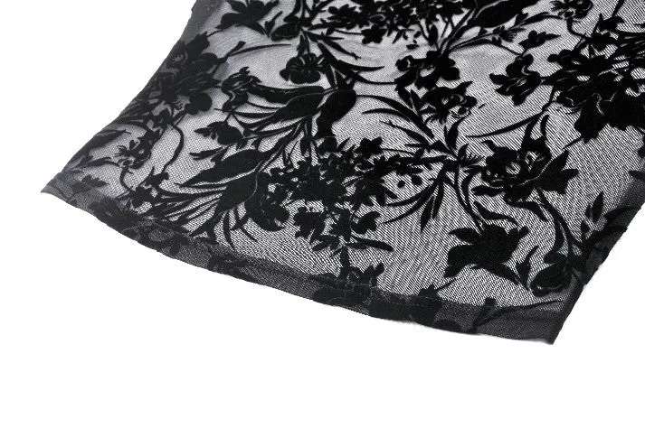 Gothic Sexy Off-Shoulder Velvet Lace Top TW611
