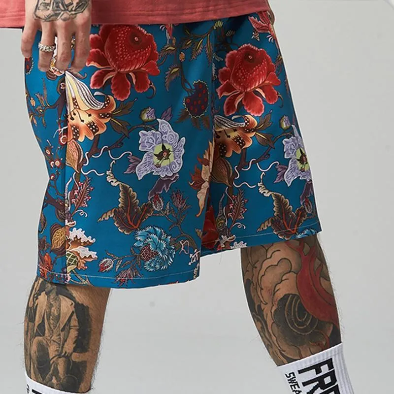 Men Loose Printed Casual Beach Shorts