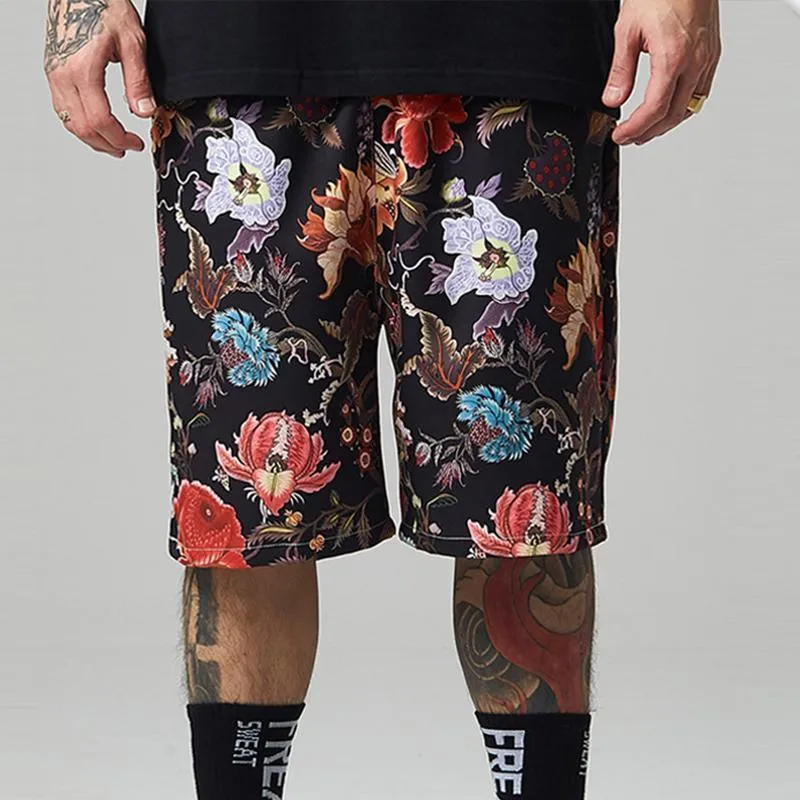 Men Loose Printed Casual Beach Shorts