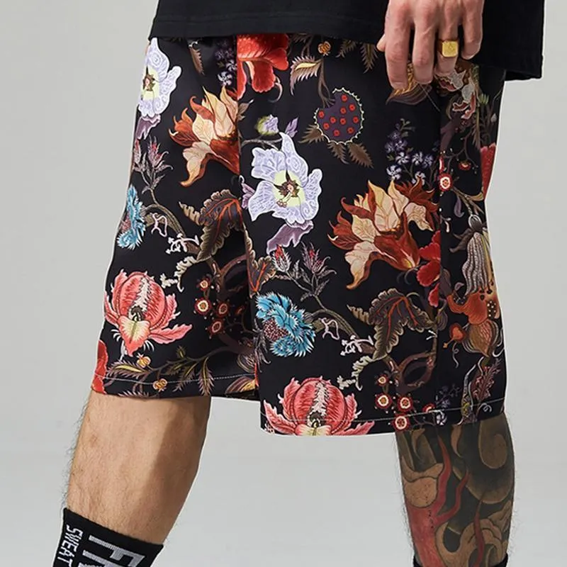Men Loose Printed Casual Beach Shorts
