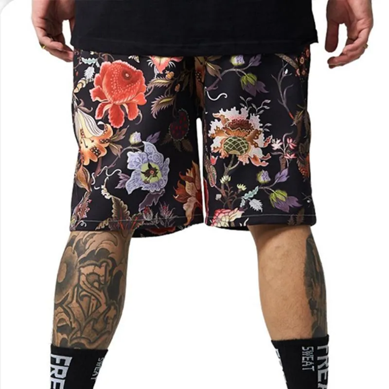 Men Loose Printed Casual Beach Shorts