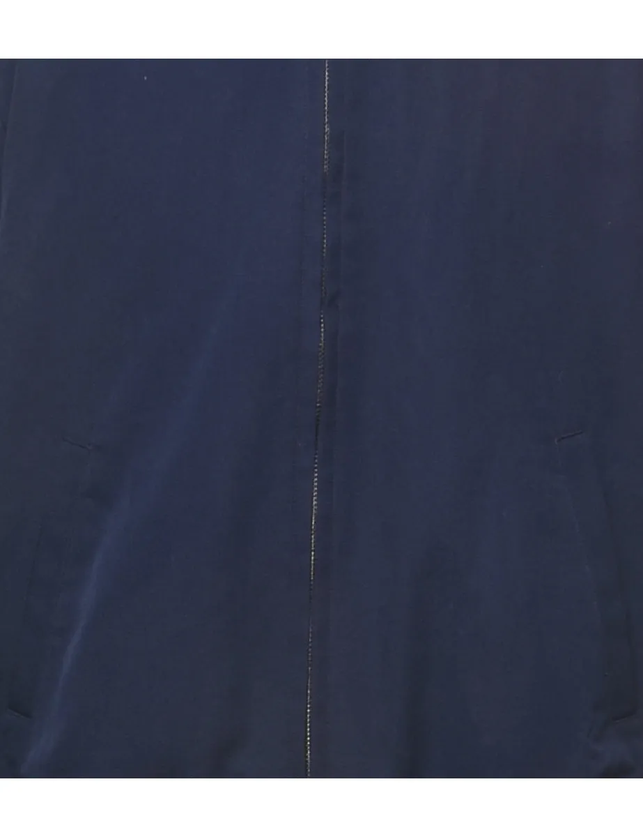 Navy Zip-Front Classic Jacket - L