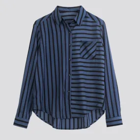 New Striped Chiffon Shirts Ladies Shirts Professional Wear Western Style