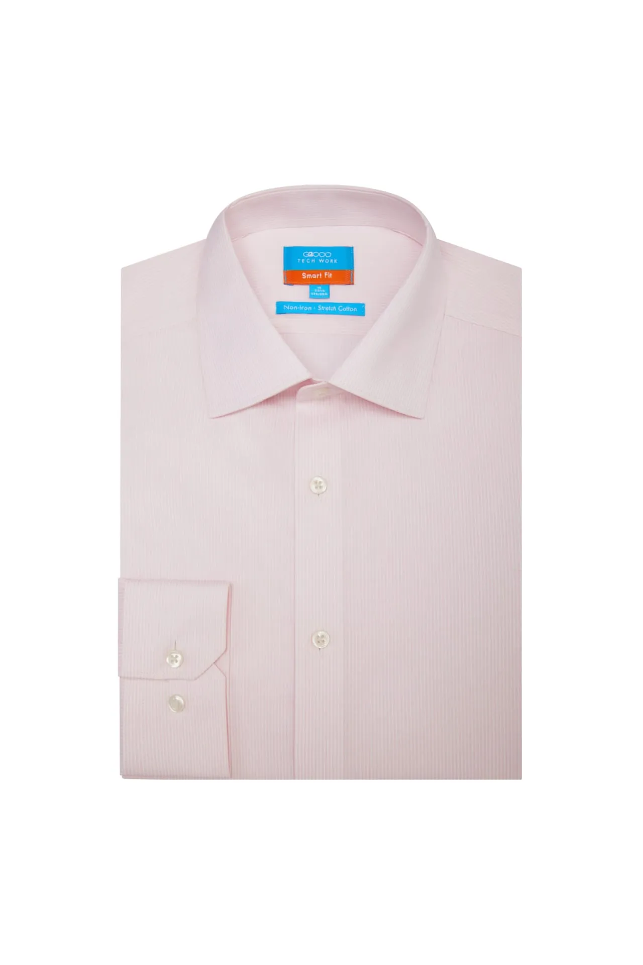 Non-Iron Cotton Stretch Smart Fit Stripe Shirt