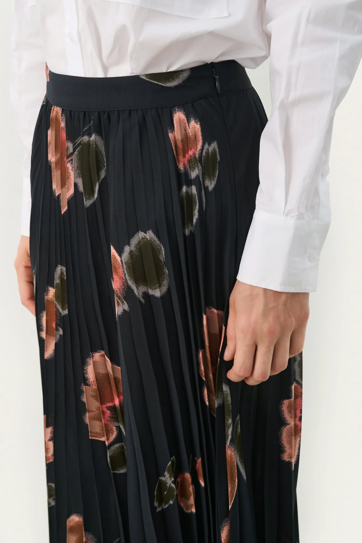 Part Two Priyanka Floral Print Pleated Midi Skirt
