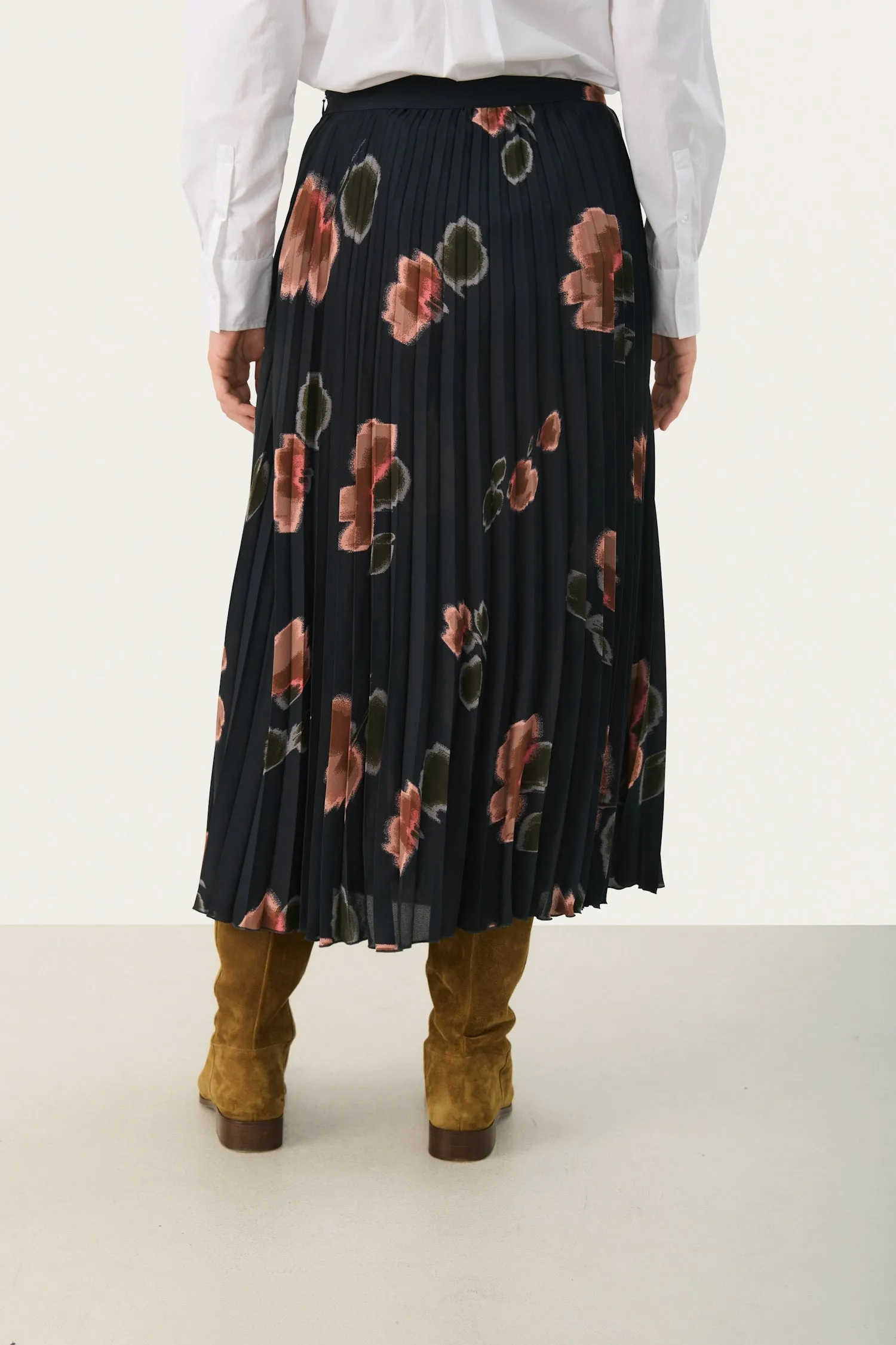Part Two Priyanka Floral Print Pleated Midi Skirt