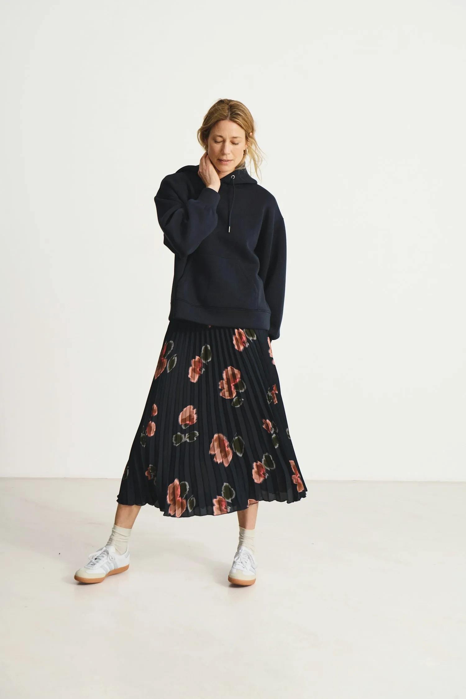 Part Two Priyanka Floral Print Pleated Midi Skirt