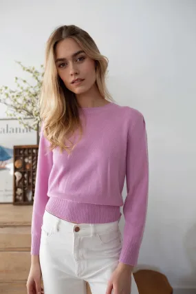 Puff Sleeve Crew | Lilac