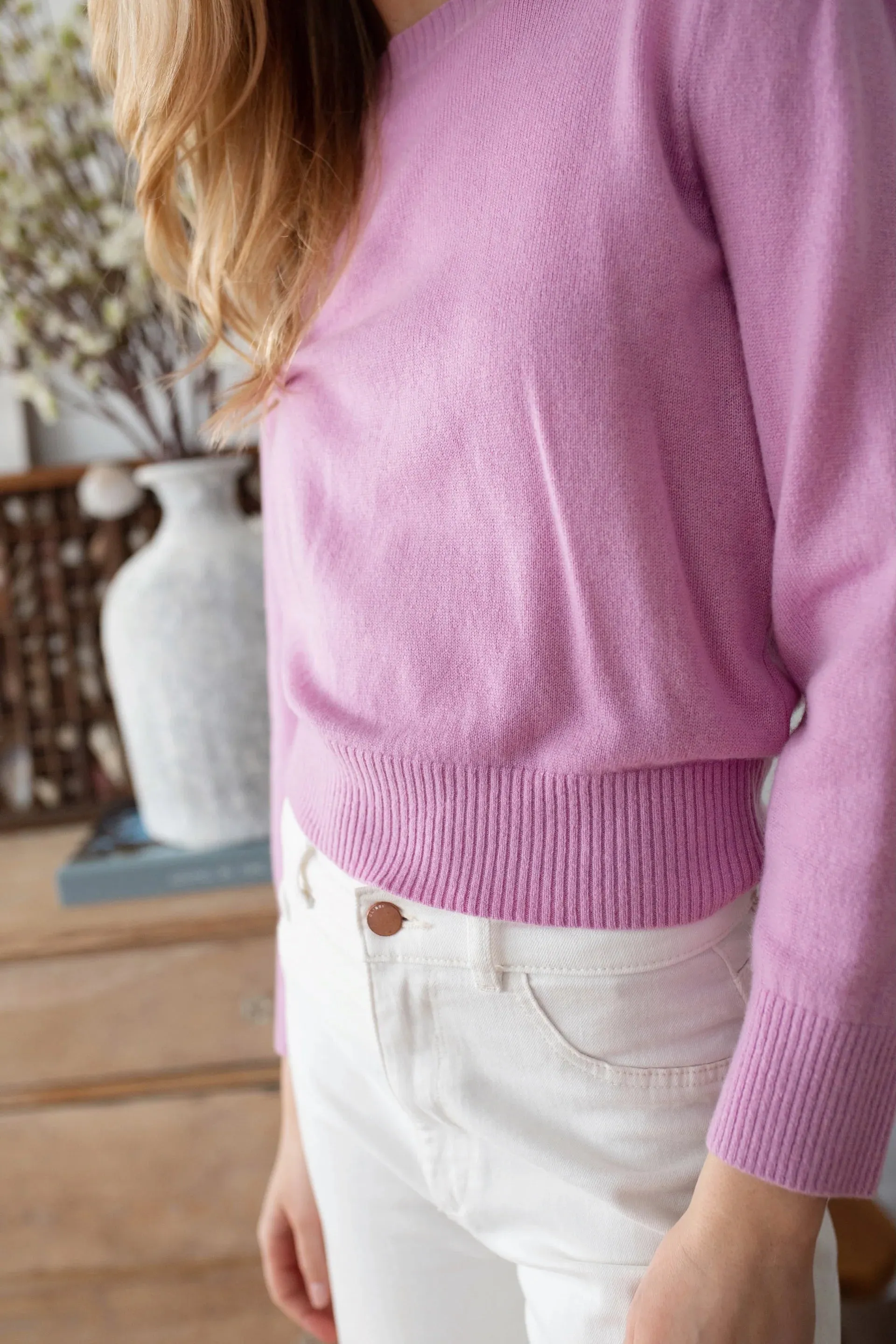 Puff Sleeve Crew | Lilac