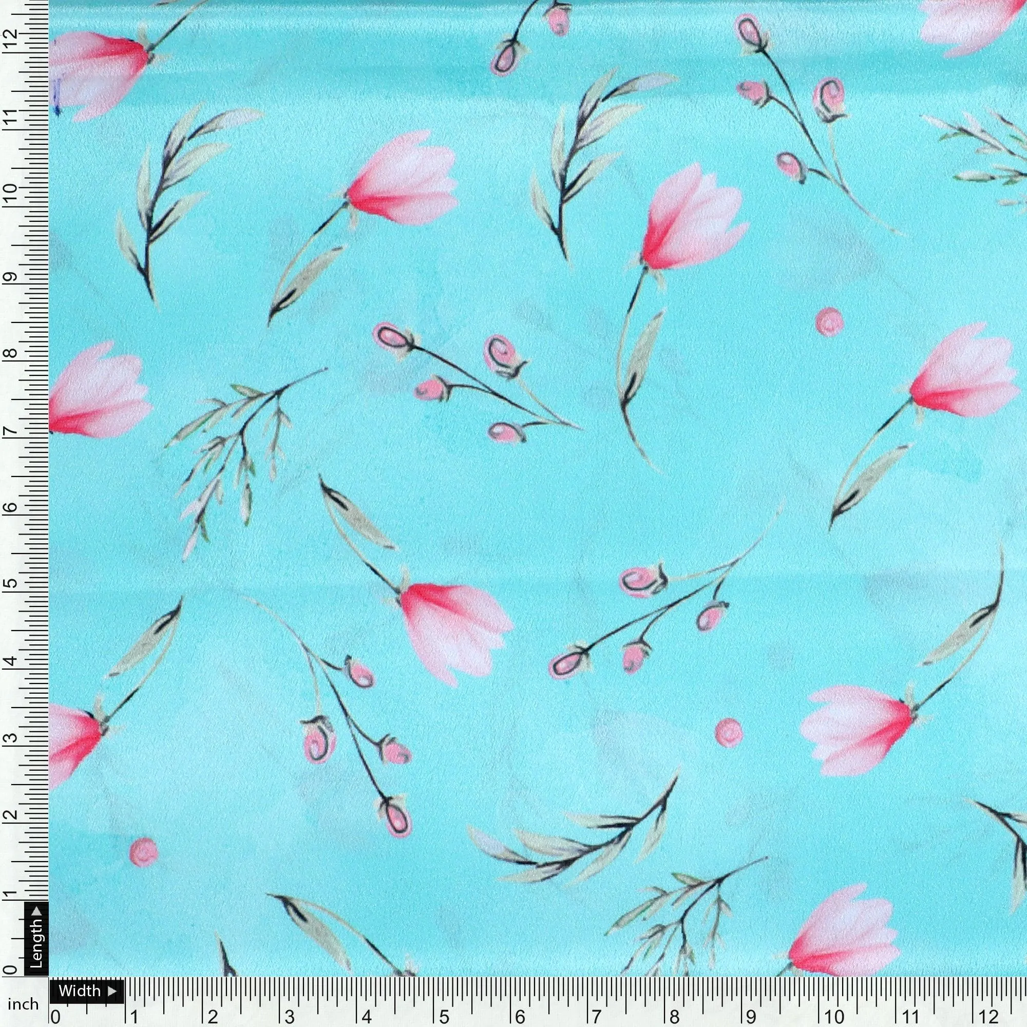 Romantic And Feminine Digital Printed Fabric - Crepe