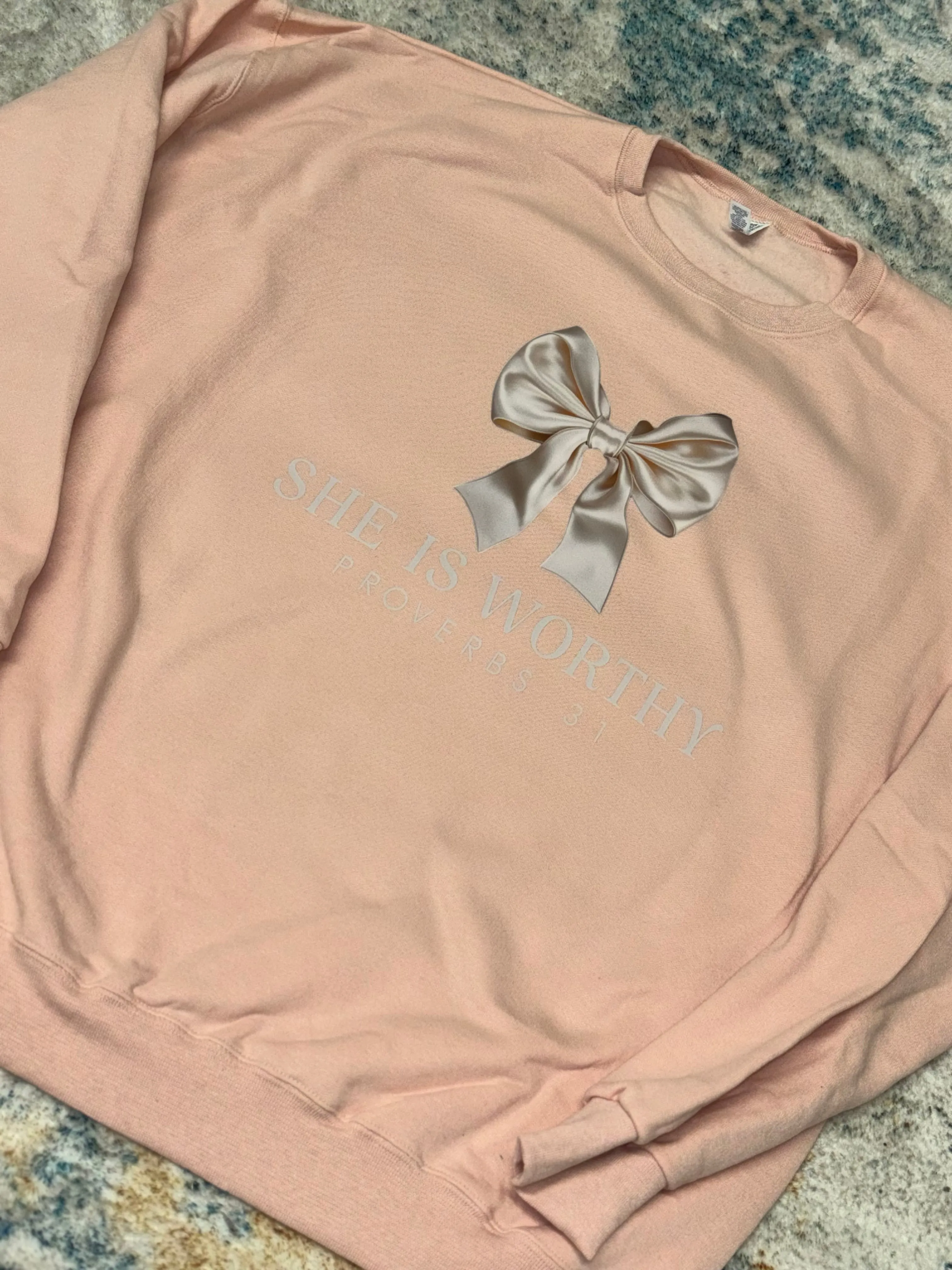She Is Worthy Proverbs 31 ~ Crewneck Sweatshirt