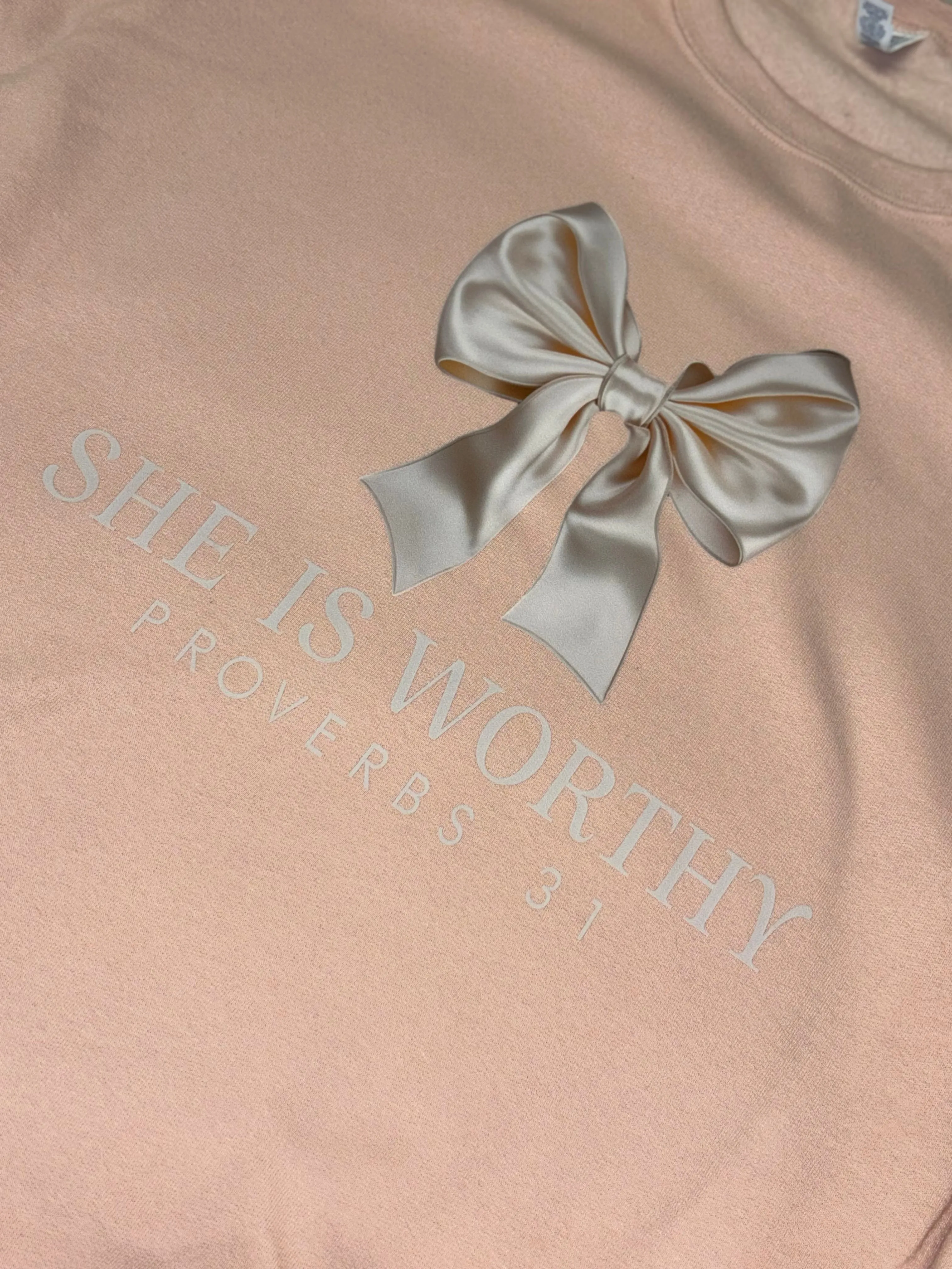 She Is Worthy Proverbs 31 ~ Crewneck Sweatshirt
