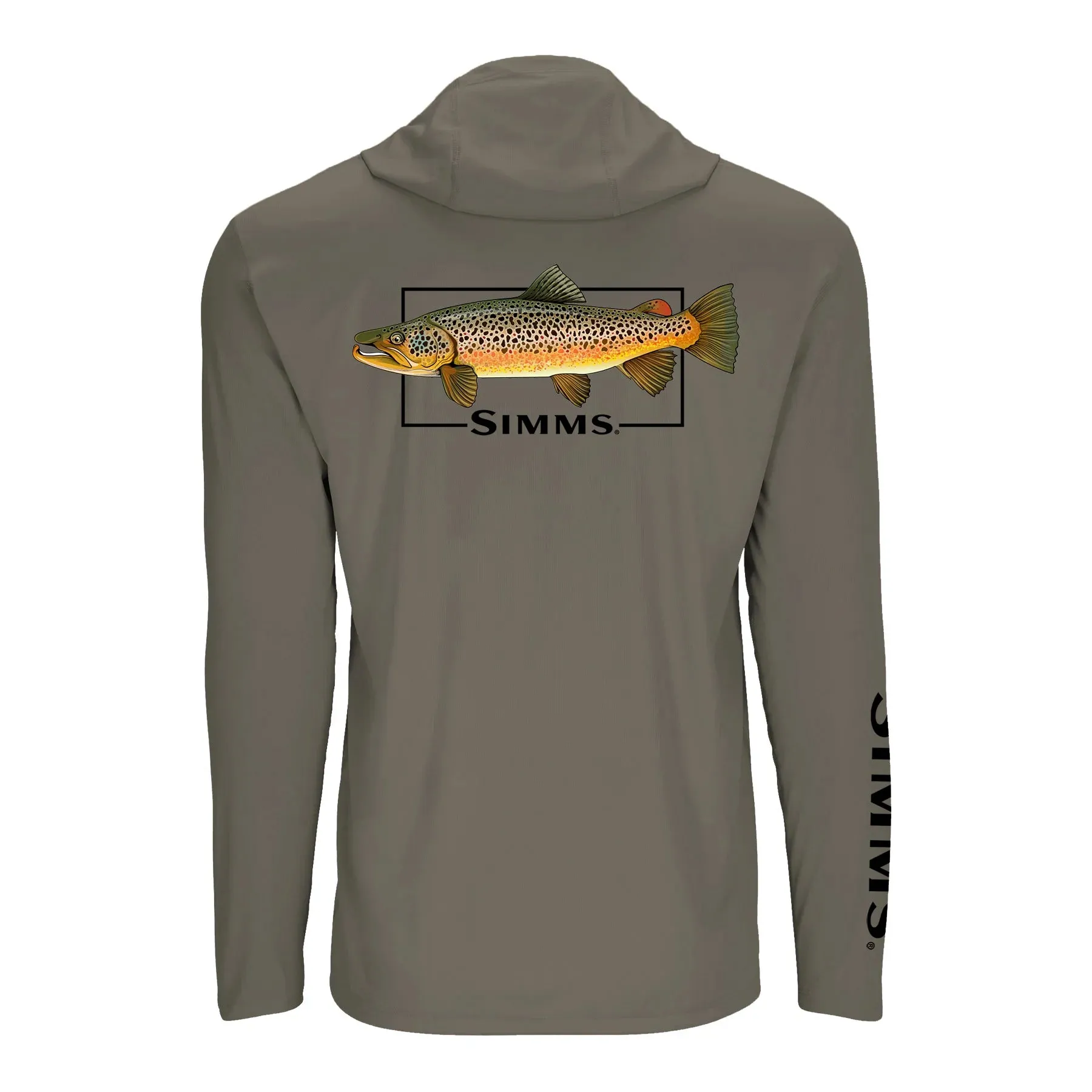 Simms Graphic Solartech Hoody Brown Trout Medium