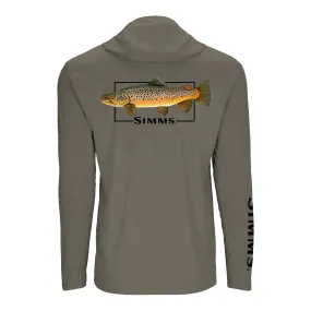 Simms Graphic Solartech Hoody Brown Trout Medium
