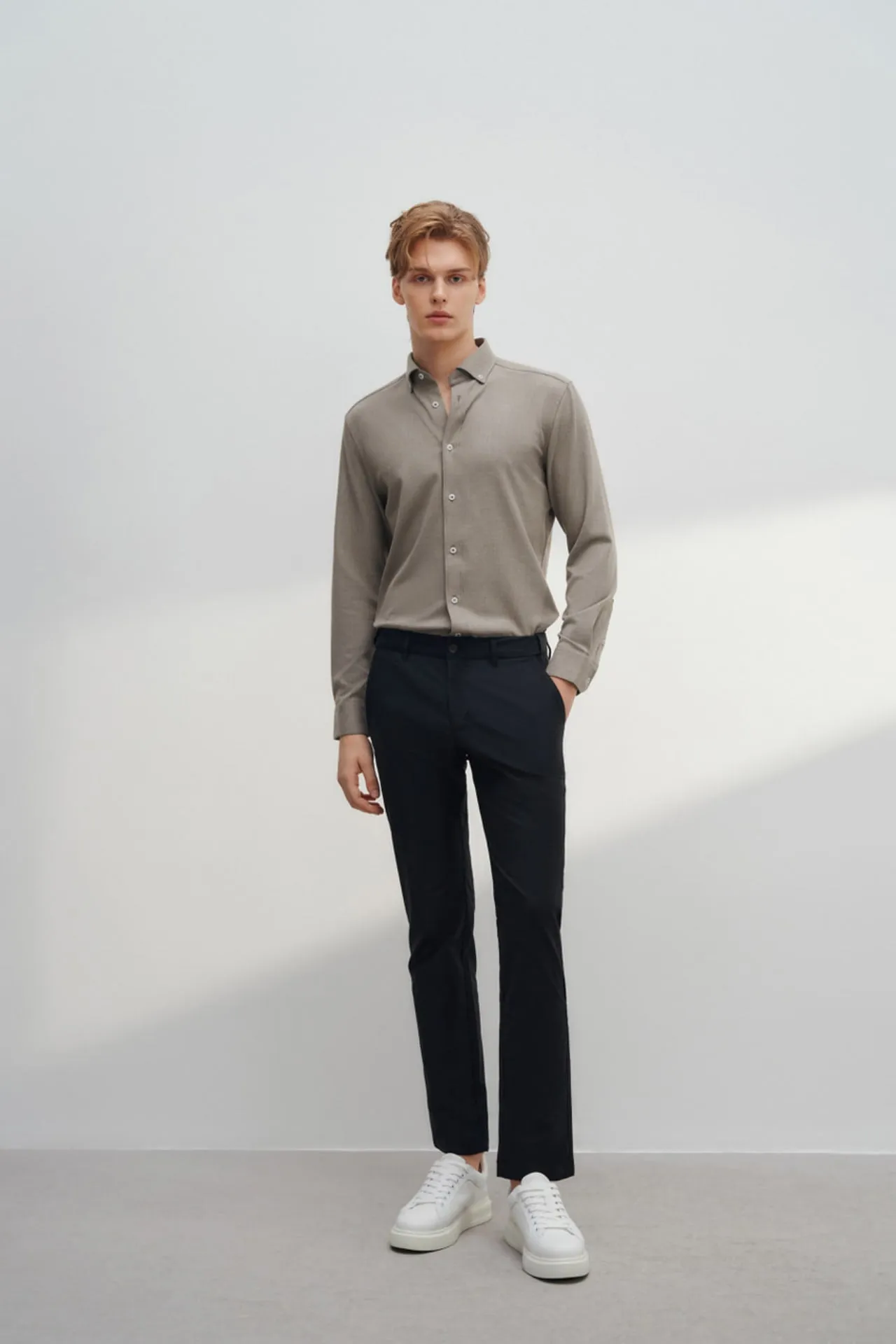 Smart Fit 2 Side Brush Twill Casual Shirt