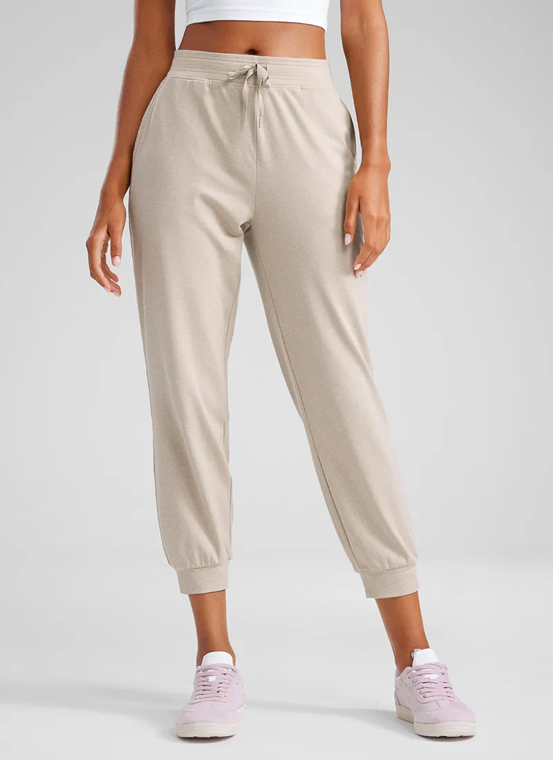 Soft Stretchy Capri Joggers 25'' with Pockets