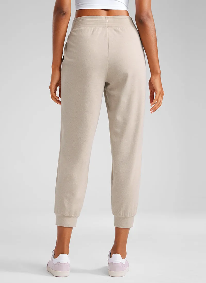Soft Stretchy Capri Joggers 25'' with Pockets