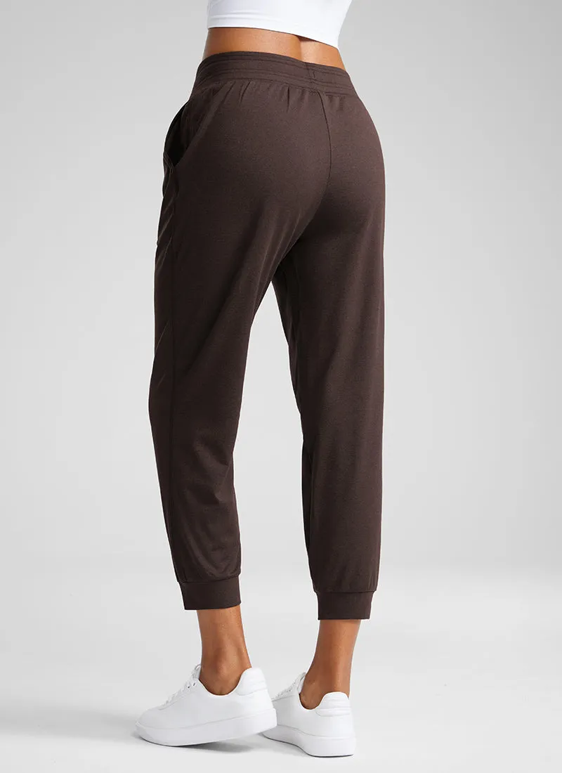 Soft Stretchy Capri Joggers 25'' with Pockets
