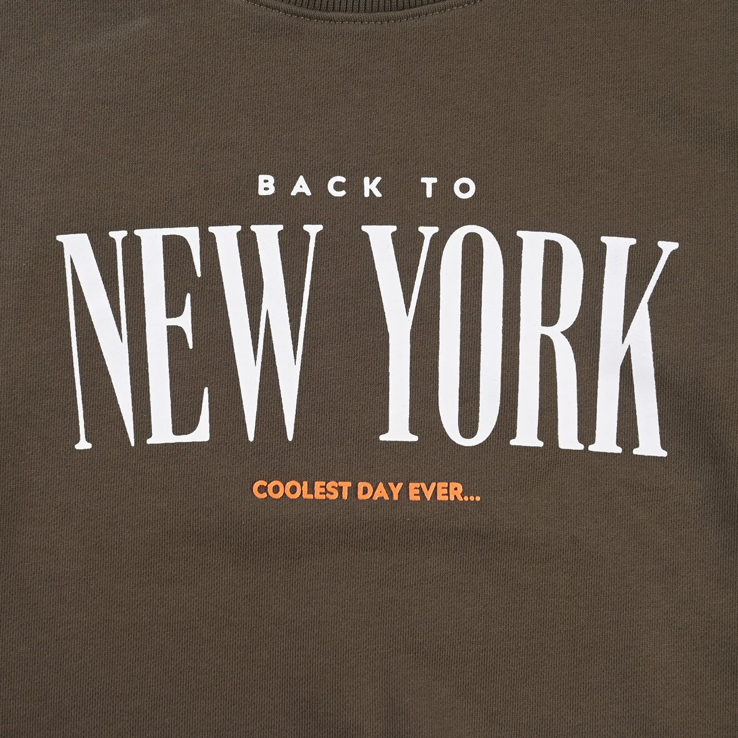 Teens Boys Fleece Sweatshirt New York-Olive