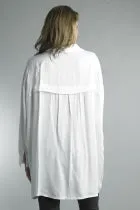 Tempo Paris Sateen Oversized Long Sleeve Blouse