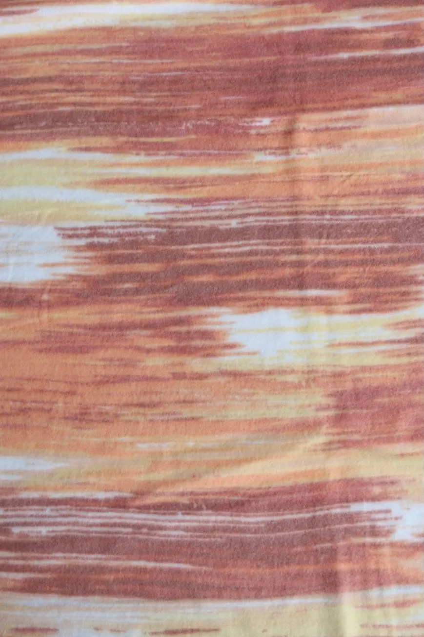 Terracotta & Peach Paint Streaks Alpaca Soft Brushed Sweater Knit