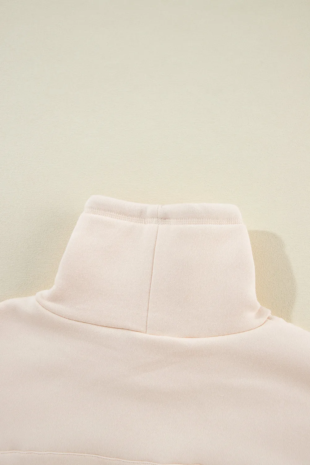 Trendy Dolman Sleeve Drawstring Turtleneck Pullover
