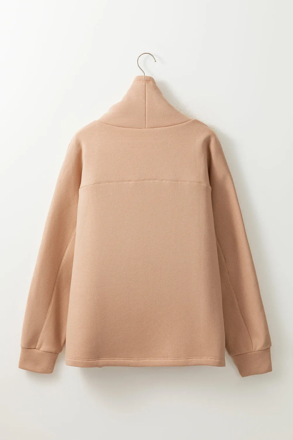 Trendy Dolman Sleeve Drawstring Turtleneck Pullover